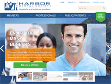 Tablet Screenshot of harbordentalsociety.org